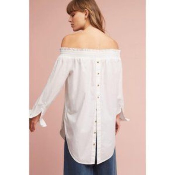 Anthro Maeve Tantira Off Shoulder Tunic Top - Picture 2 of 7